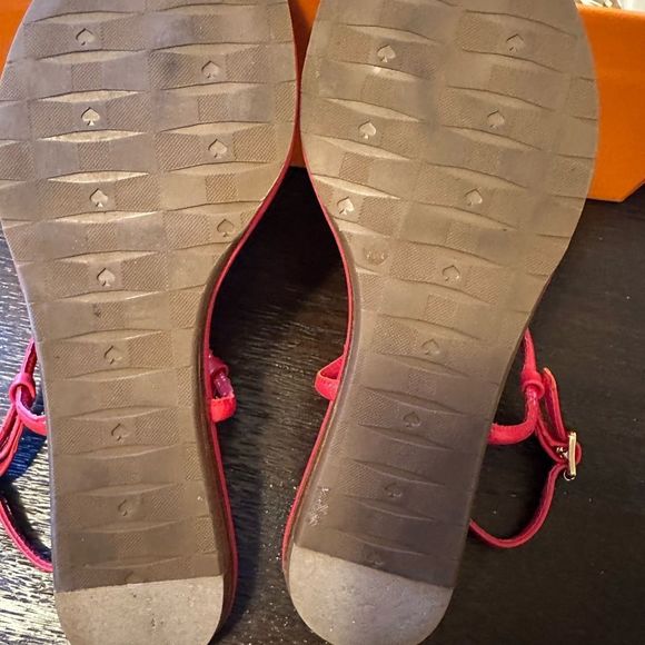Kate Spade Tracie Bow Sandals Red - Picture 7 of 9